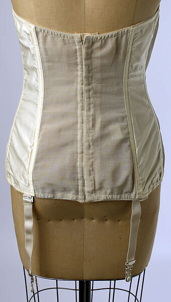 Corset, rayon, nylon, American