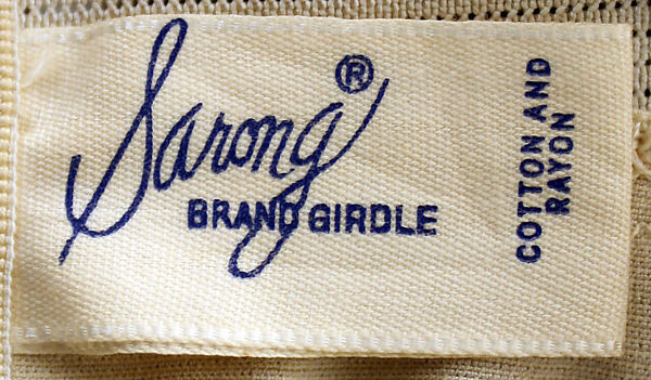 Girdle, cotton, rayon, American