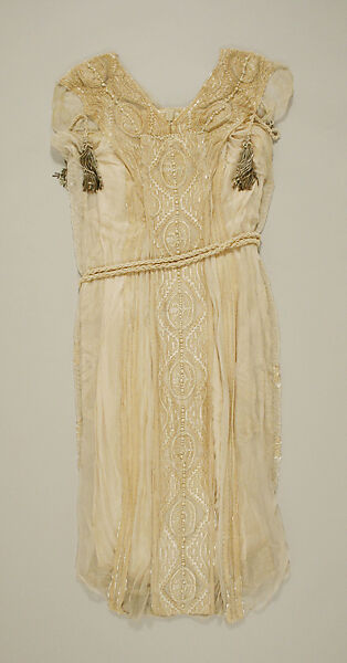 Wedding ensemble, Henri Bendel (American, founded 1895), silk, wax, silver, glass, American