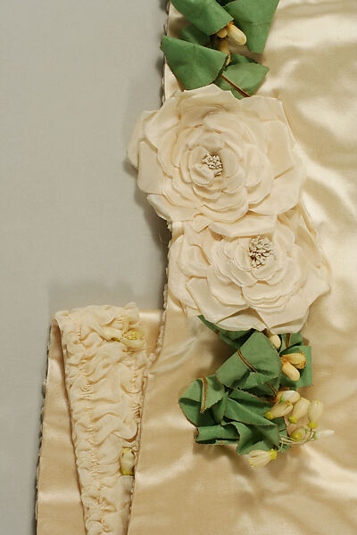 Wedding ensemble, Henri Bendel (American, founded 1895), silk, wax, silver, glass, American