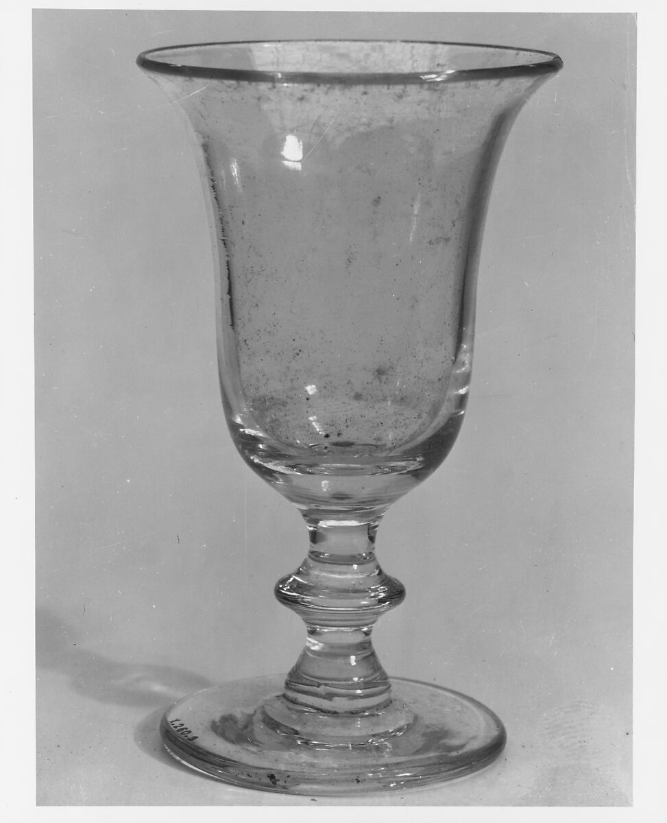 Wine Glass, Free-blown glass, American 