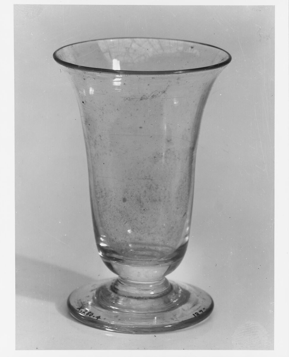 Wine Glass, Free-blown glass, American 