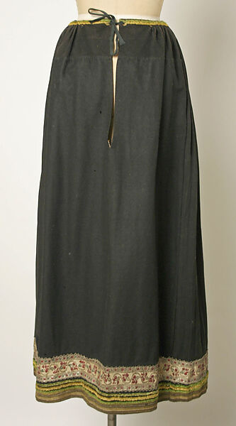 Wedding ensemble, (a, b) wool
(c, d, e, l) cotton
(f, g) silk
(o, p) leather, French, Brittany