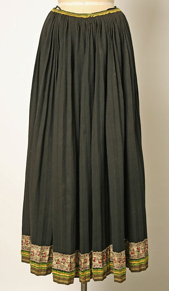 Wedding ensemble, (a, b) wool
(c, d, e, l) cotton
(f, g) silk
(o, p) leather, French, Brittany