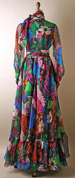 Evening ensemble, Yves Saint Laurent (French, founded 1961), silk, French