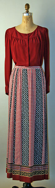 Ensemble, Yves Saint Laurent (French, founded 1961), silk, French