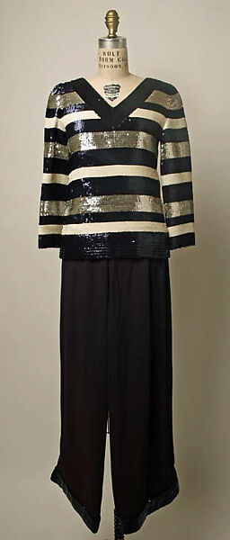 Evening ensemble, Yves Saint Laurent  French, silk, plastic, French