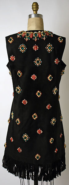 Cocktail dress, Yves Saint Laurent (French, founded 1961), leather, plastic, French