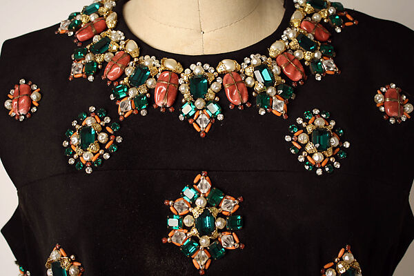 Cocktail dress, Yves Saint Laurent (French, founded 1961), leather, plastic, French