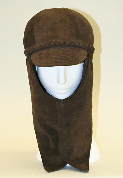 Hat, Yves Saint Laurent (French, founded 1961), leather, French 