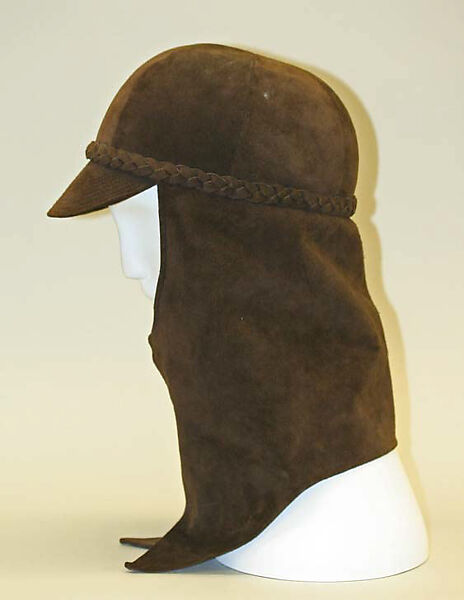 Hat, Yves Saint Laurent (French, founded 1961), leather, French