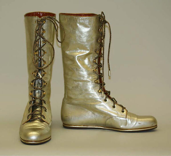 Boots, Yves Saint Laurent (French, founded 1961), leather, French 