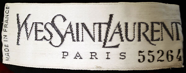 Evening ensemble, Yves Saint Laurent (French, founded 1961), silk, glass, plastic (?), French