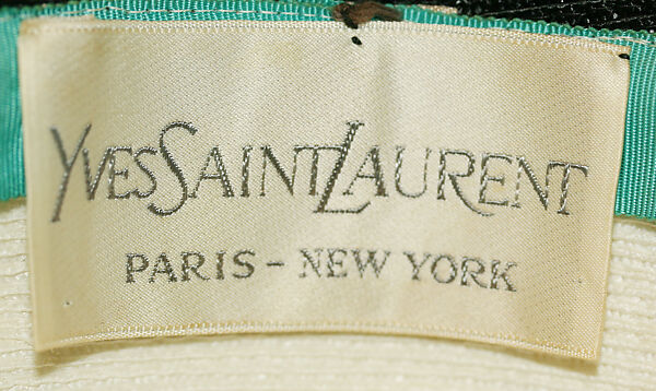 Hat, Yves Saint Laurent (French, founded 1961), straw, French