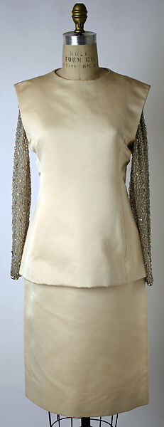 Evening ensemble, Yves Saint Laurent (French, founded 1961), silk, glass beads, metallic thread, French 