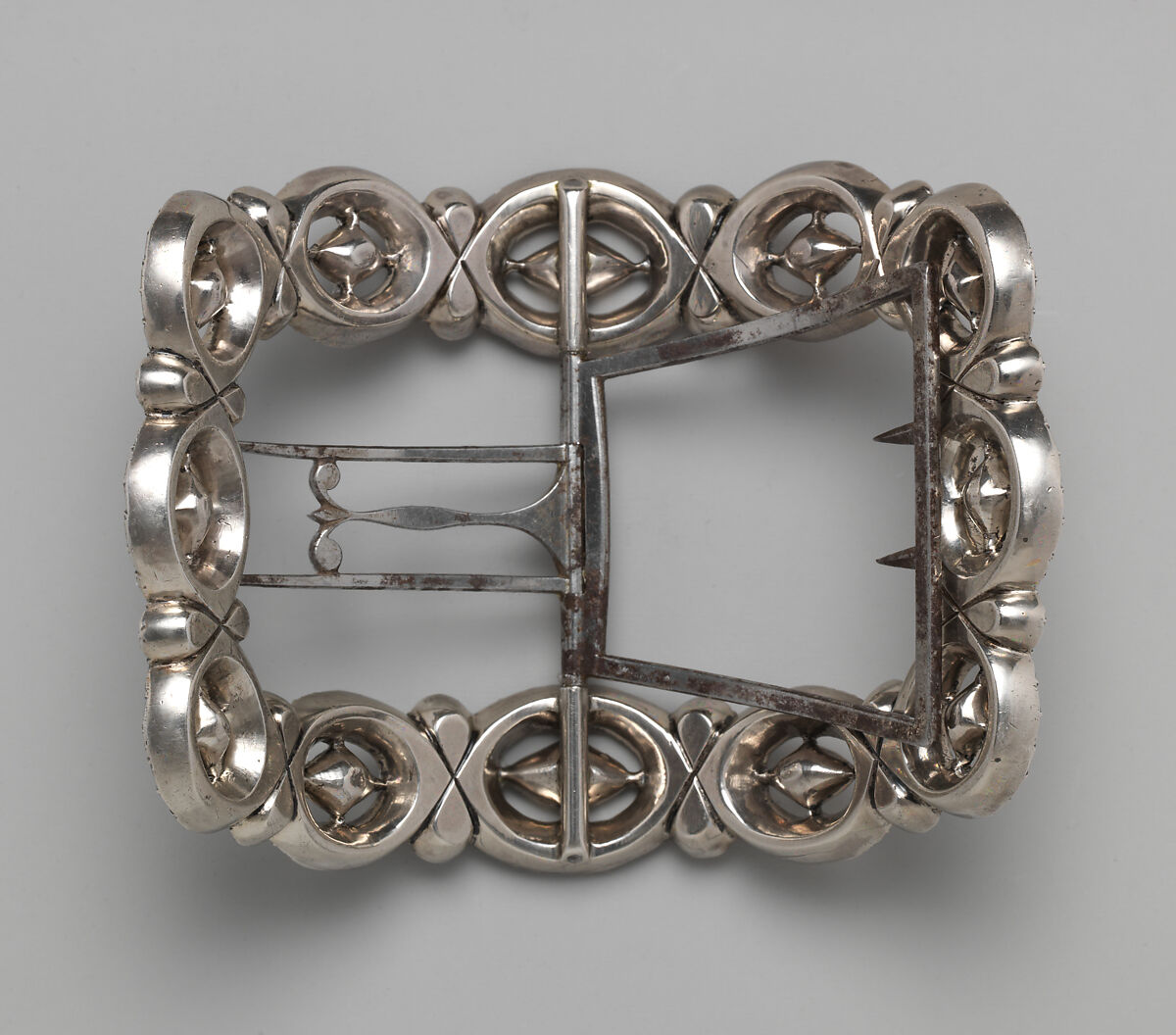 Shoe buckles, metal, paste, British