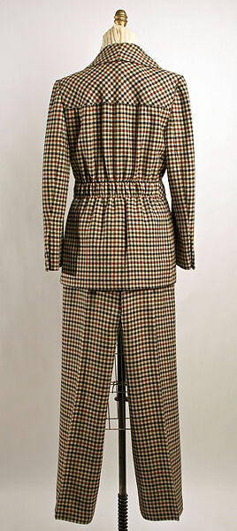 Pantsuit, Kasper (American, born 1926), wool, leather, American