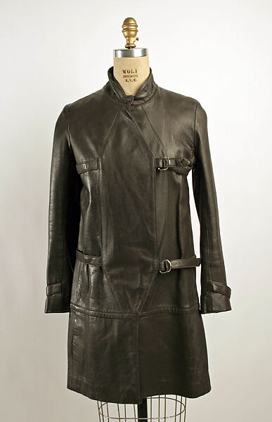 Coat, Paraphernalia (American, 1965–late 1970s), leather, metal, American 