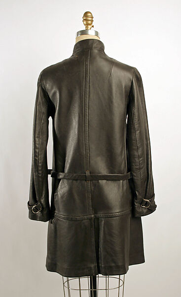 Coat, Paraphernalia (American, 1965–late 1970s), leather, metal, American