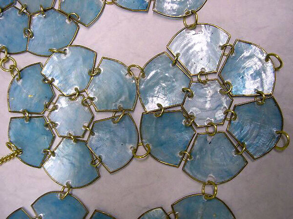 Vest, Eliane Schenk, shells, metal, French