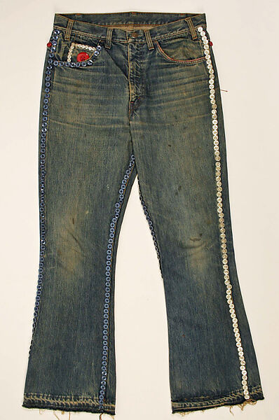 Jeans, cotton, mother of pearl, American 