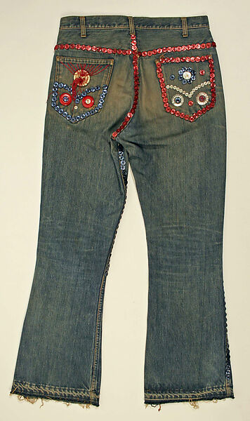Jeans, cotton, mother of pearl, American
