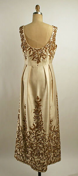 Evening ensemble, Pedro Rodriguez (Spanish, 1895–1990), silk, plastic, Spanish