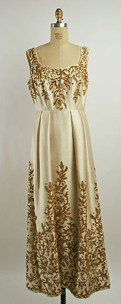 Evening ensemble, Pedro Rodriguez (Spanish, 1895–1990), silk, plastic, Spanish