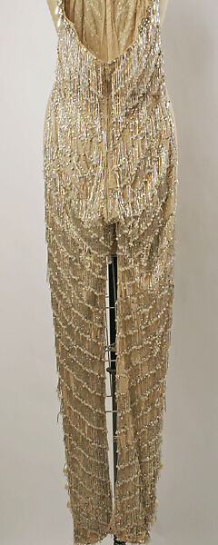 Theatrical costume, cotton, glass, plastic, metal, French