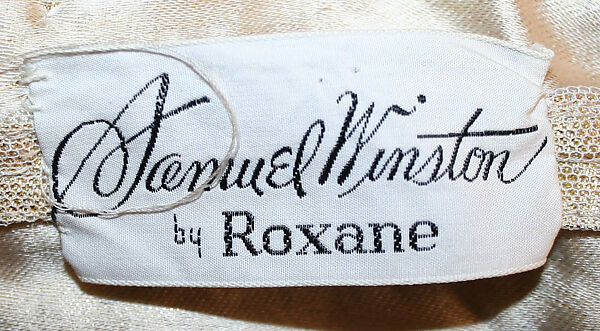 Evening dress, Samuel Winston, Inc. (American), silk, metallic thread, beads, American