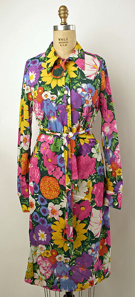 Dress, Ken Scott (American, 1918–1980), synthetic fiber, Italian 