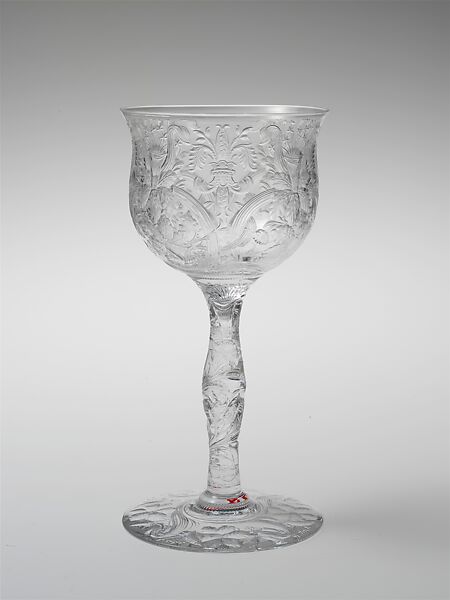Wineglass, Libbey Glass Company (American, Toledo, Ohio, 1888–present), Blown, cut, and engraved glass, American 