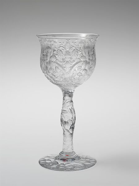 Wineglass, Libbey Glass Company (American, Toledo, Ohio, 1888–present), Blown, cut, and engraved glass, American 