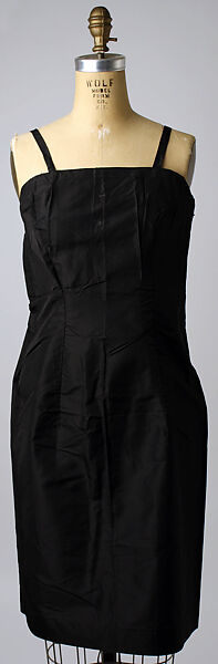 Evening dress, silk, metallic thread, glass, Italian