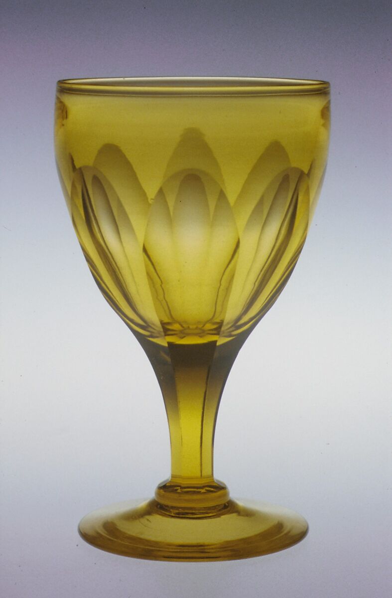 Wine Glass, Probably New England Glass Company (American, East Cambridge, Massachusetts, 1818–1888), Blown glass, American 