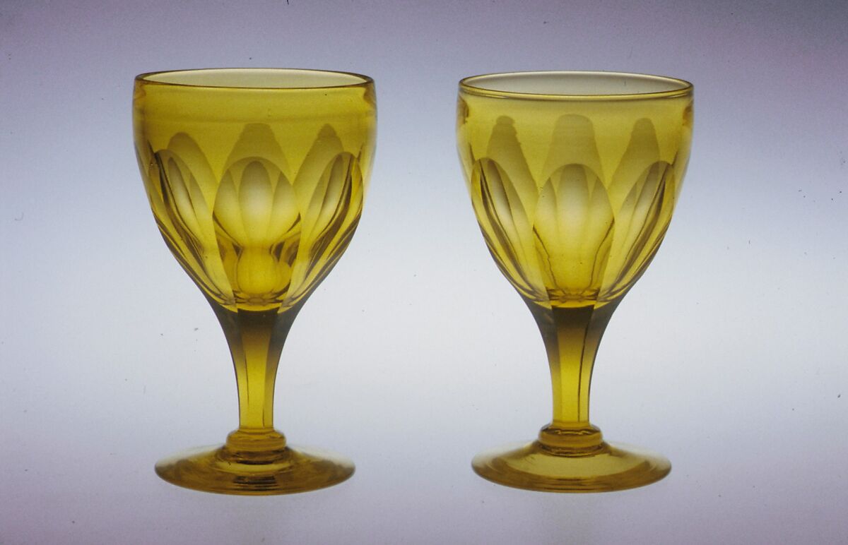 Wine Glass, Probably New England Glass Company (American, East Cambridge, Massachusetts, 1818–1888), Blown glass, American