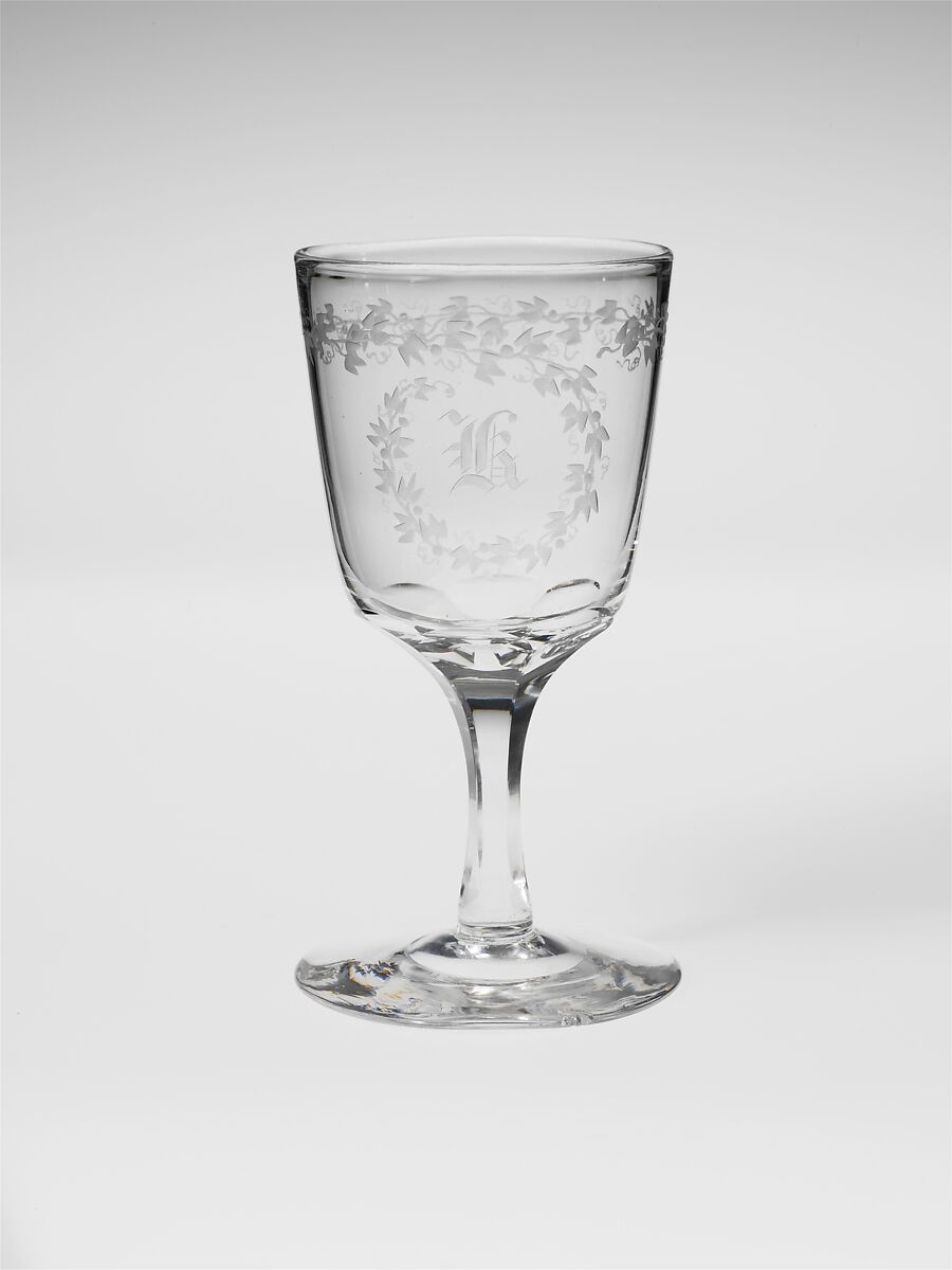 Wine Goblet, Boston &amp; Sandwich Glass Company (American, 1825–1888, Sandwich, Massachusetts), Blown glass, American 