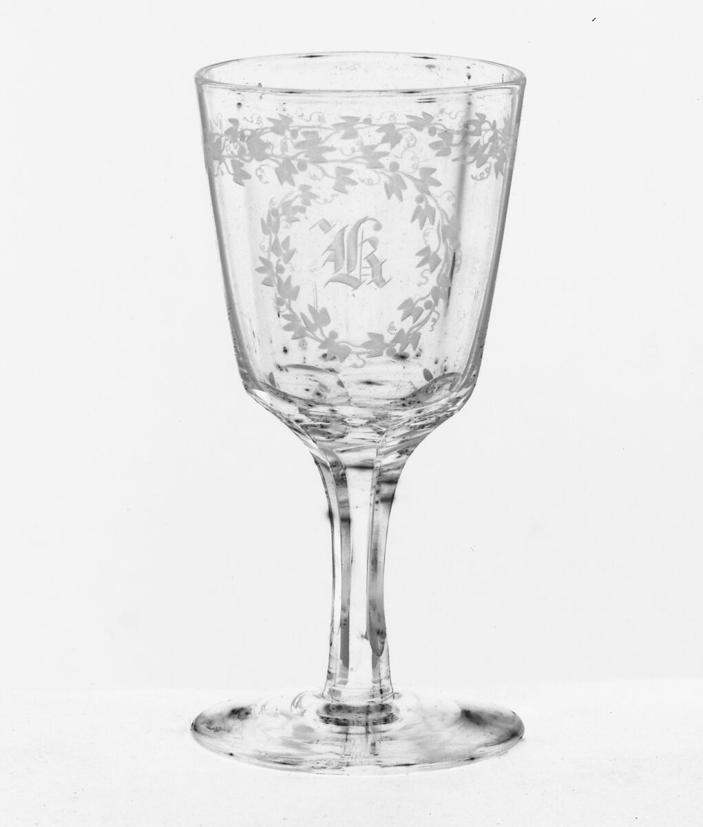 Wine Goblet, Boston &amp; Sandwich Glass Company (American, 1825–1888, Sandwich, Massachusetts), Blown glass, American 
