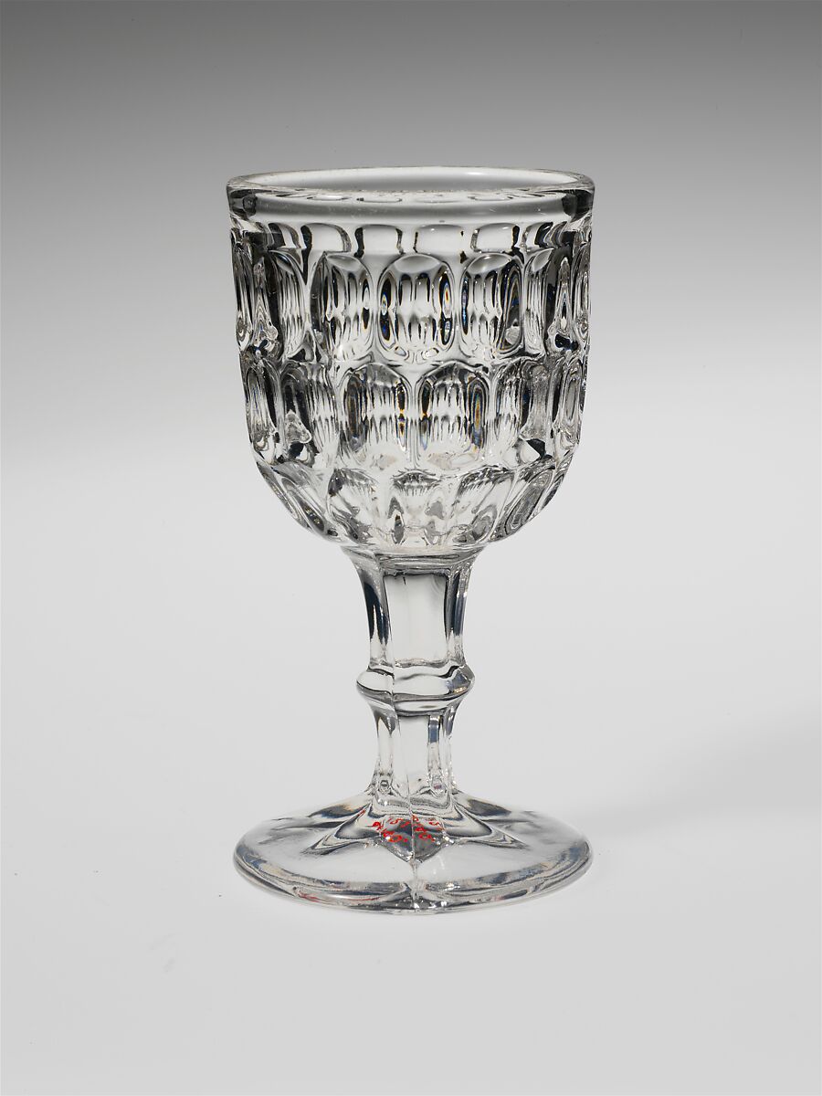 Wine Glass, Bakewell, Pears and Company (1836–1882), Pressed glass, American 