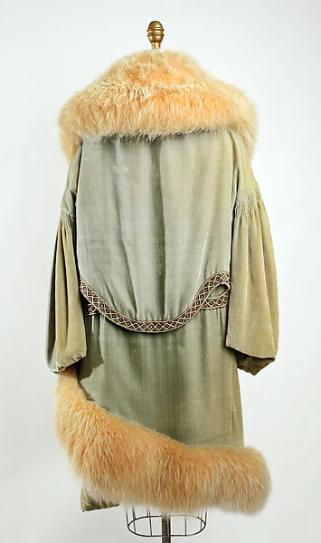 Evening coat, Revillon Frères (French, founded 1723), silk, fur, glass, embroidery, French