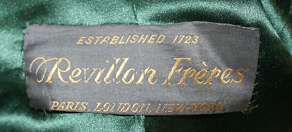 Evening wrap, Revillon Frères (French, founded 1723), silk, fur, French