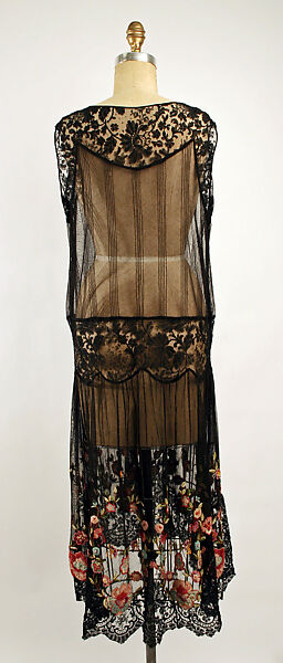 Afternoon dress, cotton, silk, French