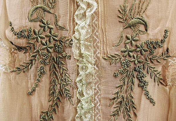 Dress, silk, cotton, French