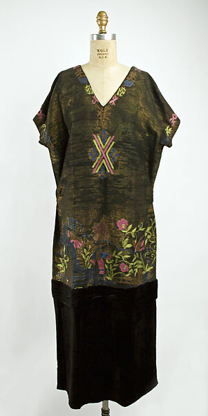 Dress, Maison Agnès (French), silk, metal thread, French 