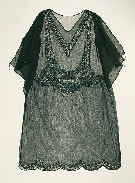 Evening dress, Natacha Rambova (American, 1897–1966), silk, glass, American 