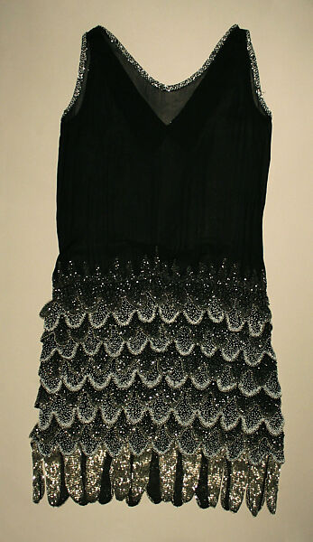 Evening dress, silk, American or European
