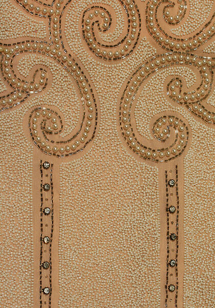 Evening dress, Attributed to Premet (French, ca. 1911–1932), silk, glass, French