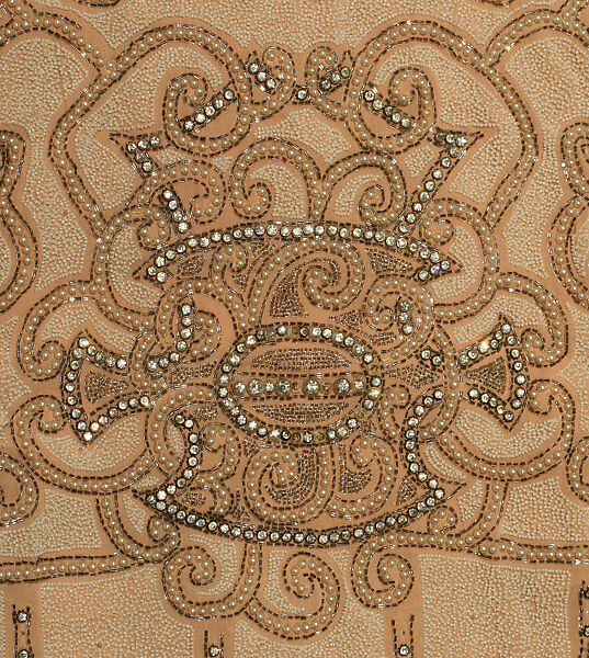 Evening dress, Attributed to Premet (French, ca. 1911–1932), silk, glass, French