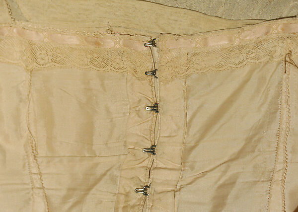 Evening dress, cotton, silk, beads, American
