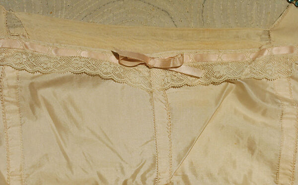 Evening dress, cotton, silk, beads, American